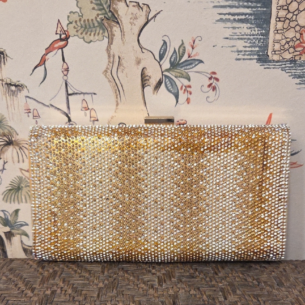 Ella Gold and Silver Crystal Clutch
